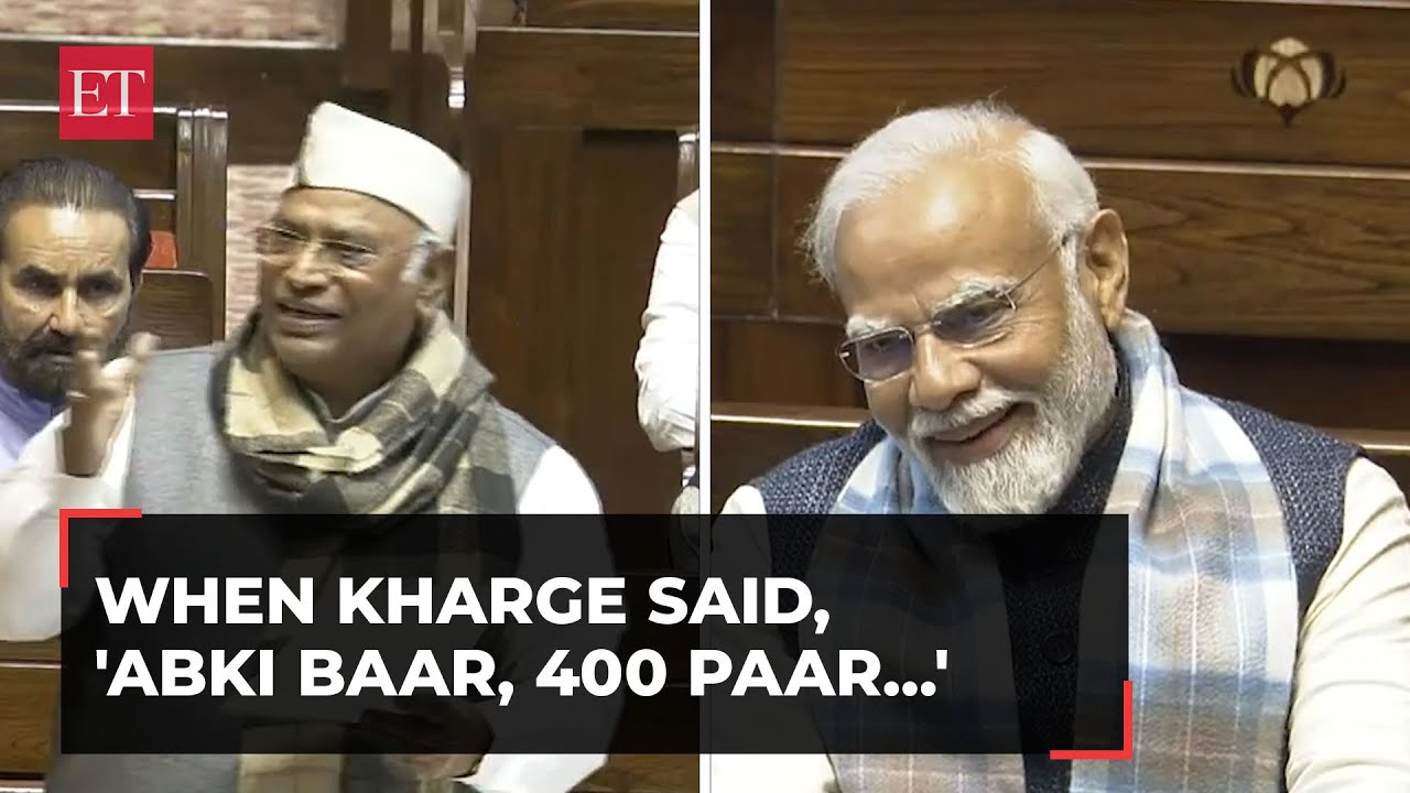 When Congress chief Kharge said Abki baar 400 paar in Rajya Sabha PM Modi laughs