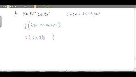 Simplify Expressions using Double Angle Identities
