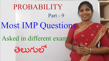 Probability - 9 | Previously asked questions | Most Imp Questions | eQuest by Surekha