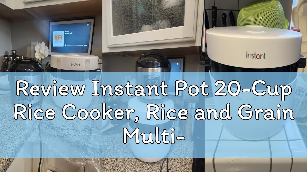 Review Instant Pot 20-Cup Rice Cooker, Rice and Grain Multi-Cooker with Carb Reducing Technology wit