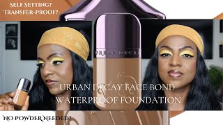 NEW! Urban Decay Face Bond Self Setting Waterproof Foundation | Review | Wear Test