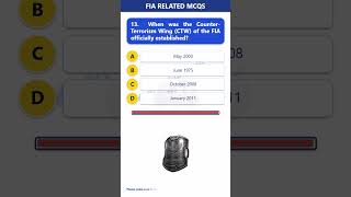 FIA Test Prep: Most Repeated MCQs! 🕵️♂️🔥 #Shorts