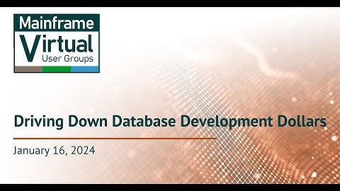 Virtual Db2 User Group Meeting January 16, 2024