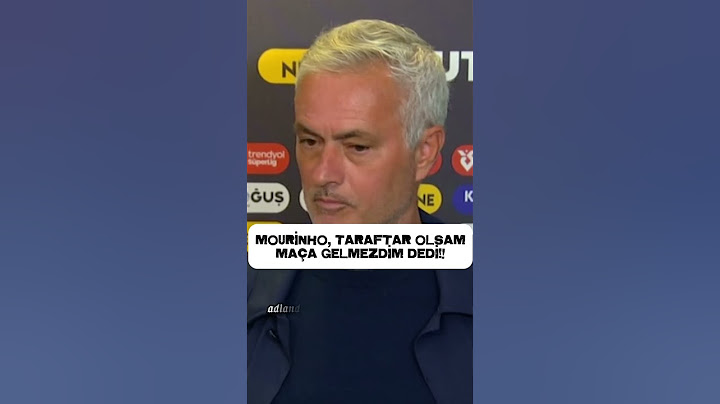 Jose Mourinho: Taraftar olsam maça gelmezdim! #josemourinho #fenerbahçe