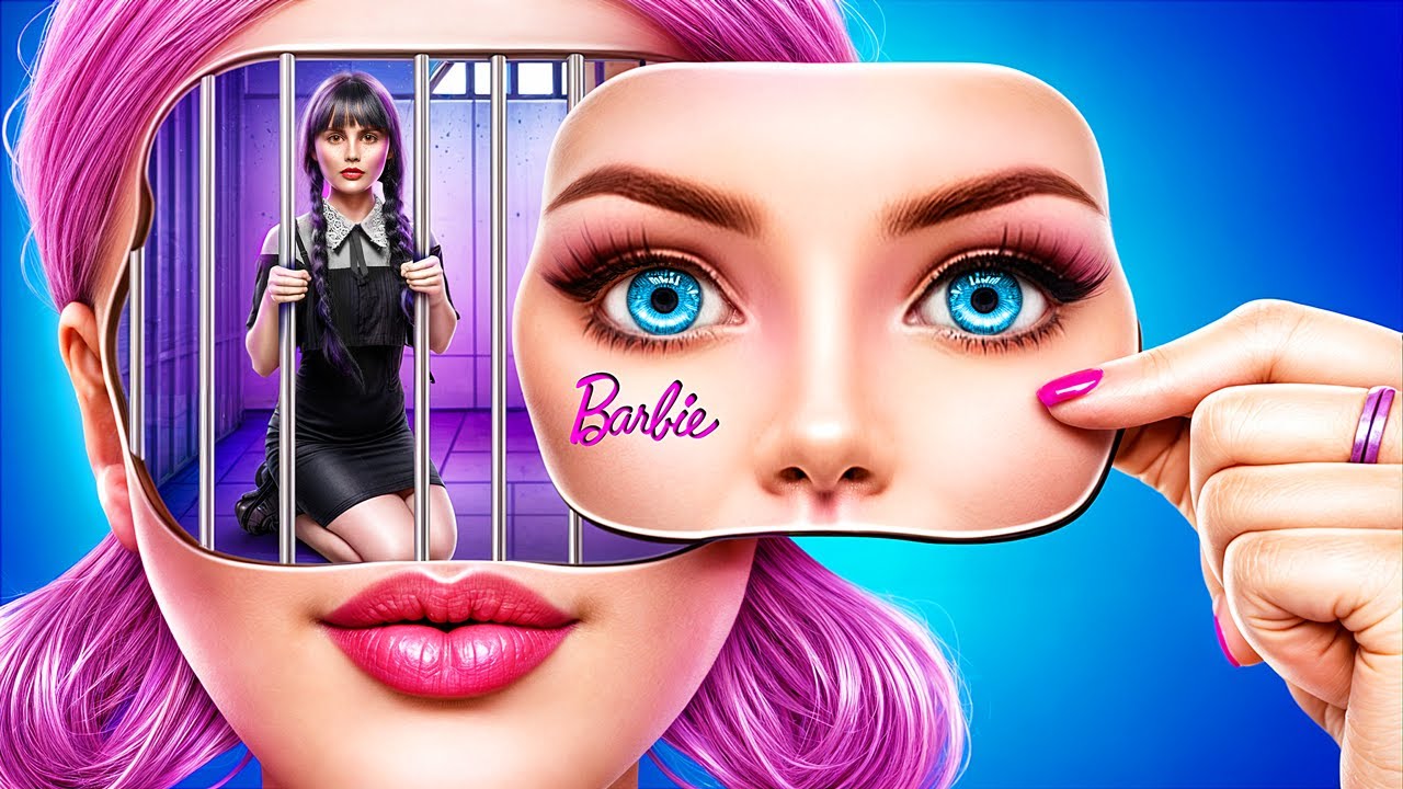 监狱中的星期三变身为芭比公主！极致变装:挑战从书呆子变身为万人迷