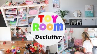 MASSIVE PLAYROOM DECLUTTER + TOUR | Organise with me | PLAYROOM KONMARI