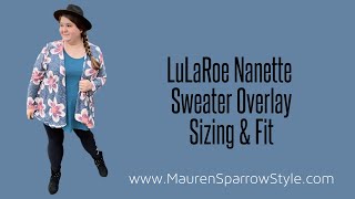 LuLaRoe Nanette Sizing | Fit & feel of this new sweater material overlay especially for plus size!