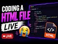 Coding a html file live