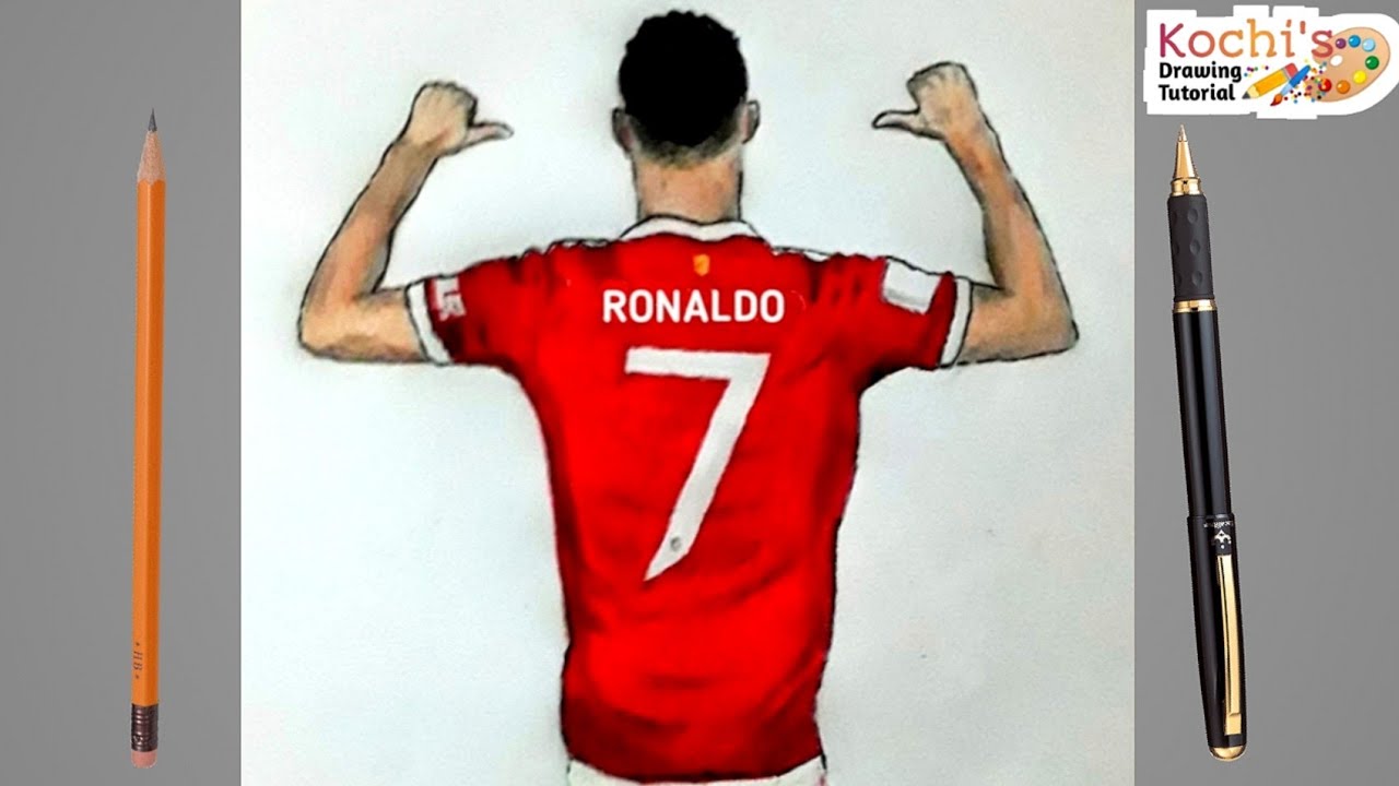 shortvideos - How to draw Cristiano Ronaldo back side with ...