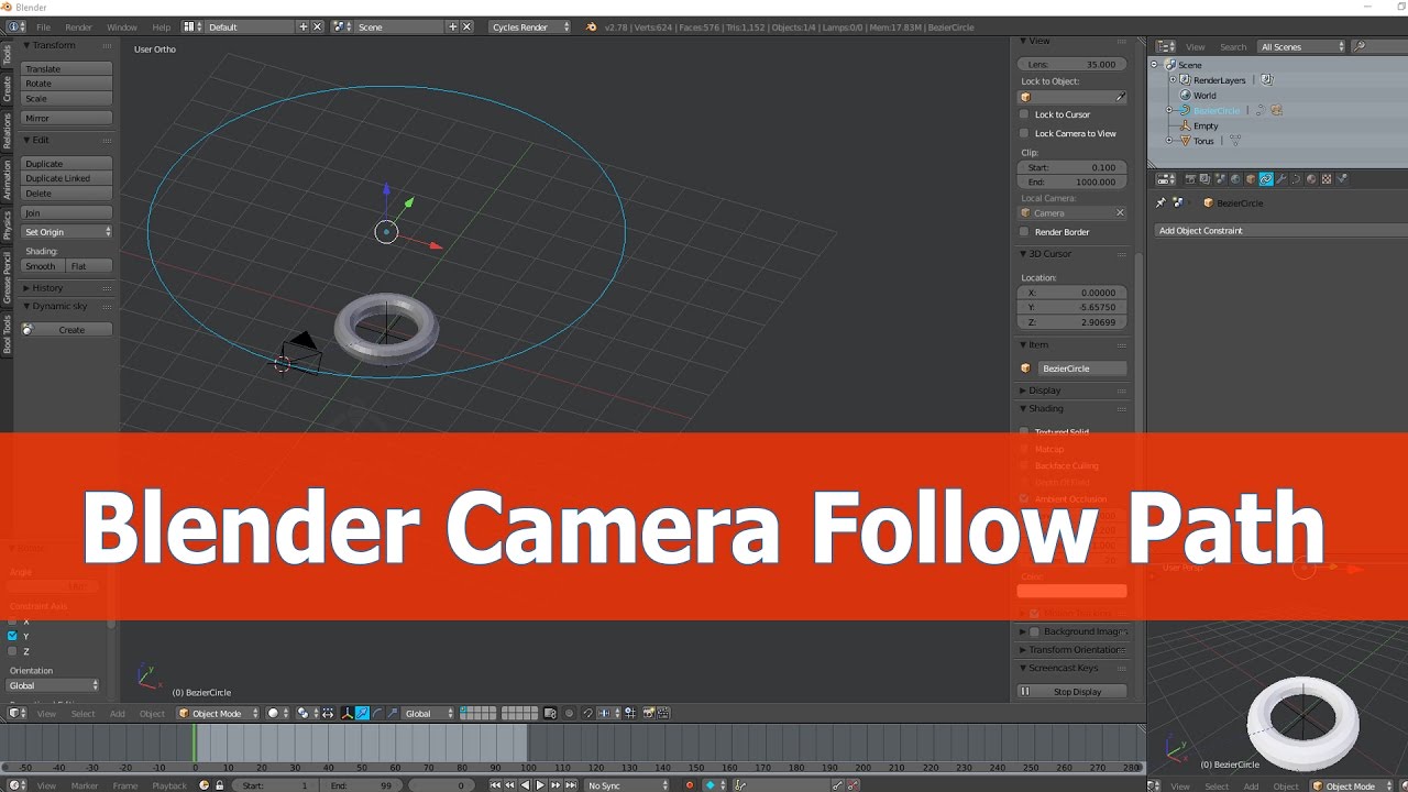 Blender Camera Follow Tutorial - YouTube