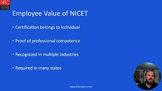 Two-Minute Training: Why NICET