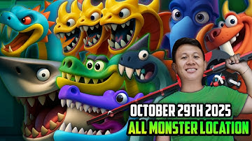 ALL 8 SPOT Monster October 29th 2025 - Creatures of the Deep: Fishing #monsterhunt 