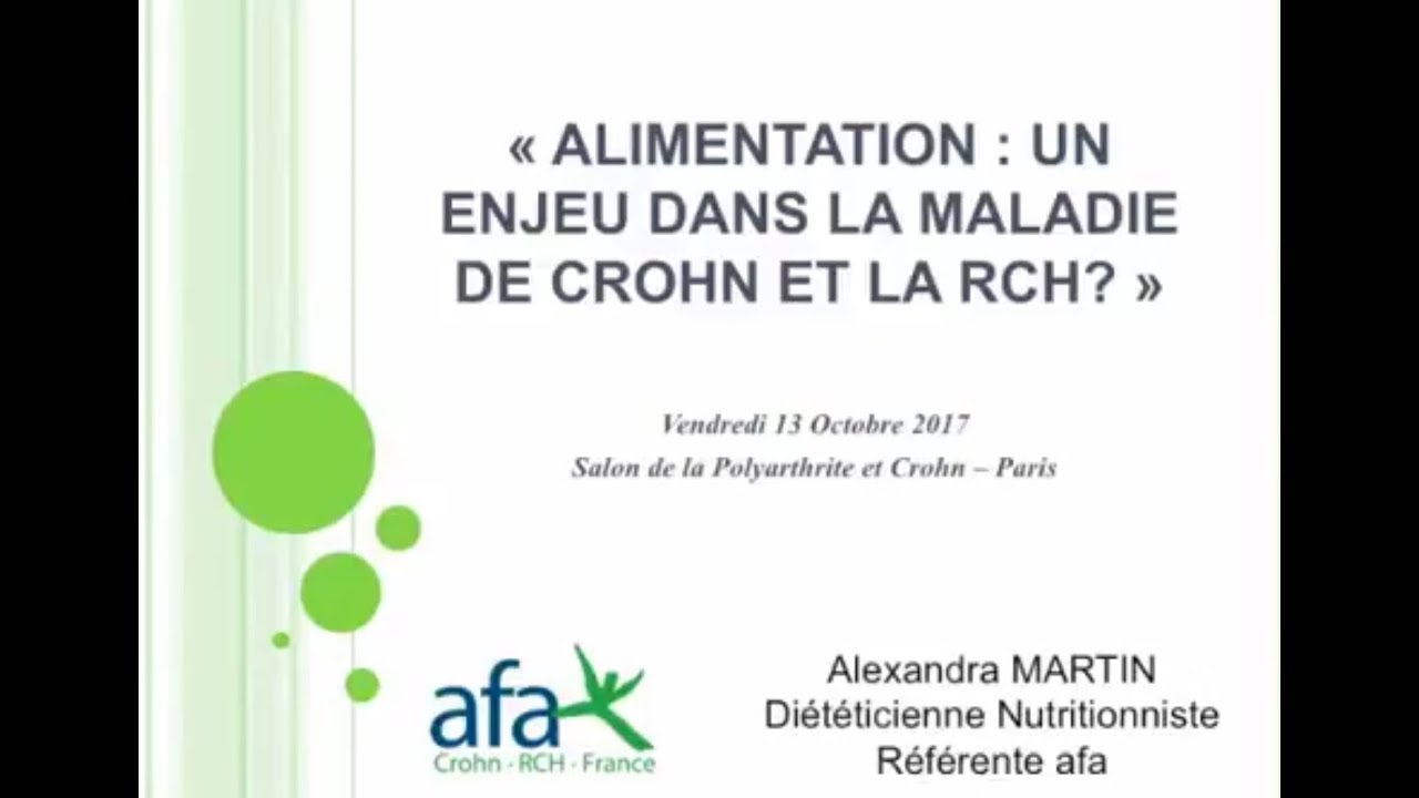 Alimentation : un enjeu dans la maladie de Crohn et la RCH ? par A. Martin