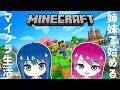 #11【マインクラフト】姉妹のマイクラ！羊牧場を作ろう！Minecraft【女性実況】