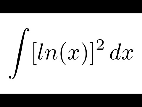 Integral Of Ln X 2 By Parts By Parts Youtube