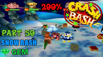 Crash Bash - 200% Walkthrough - Part 50: Snow Bash (Gem Challenge) - 1080p 60 fps