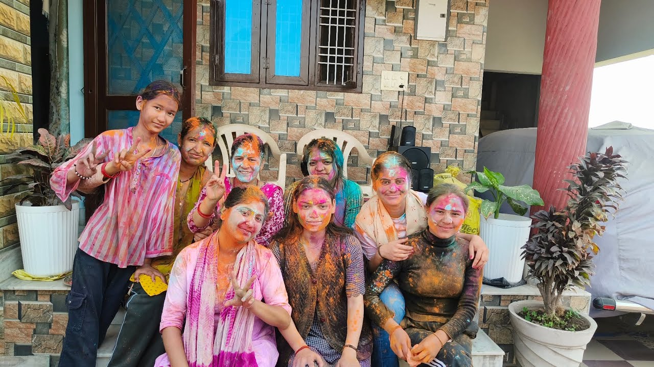 Happy Holi 💙🧿 Holi celebration vlog ❣️