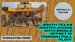 12’ Trunion rootplow for a Komatsu 155D Bulldozer