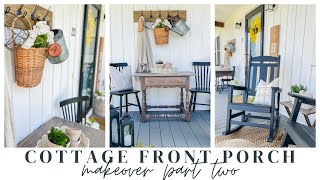 COTTAGE PORCH MAKEOVER PART 2 //SPRING PORCH MAKEOVER // CHARLOTTE GROVE FARMHOUSE