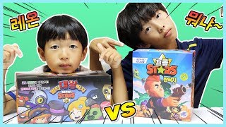브롤스타즈 고무딱지 2종 개봉해봤어요!  레온 레온 뭐냐 ~ 원하는 딱지가 나올까요? Brawl Stars! 정훈TV