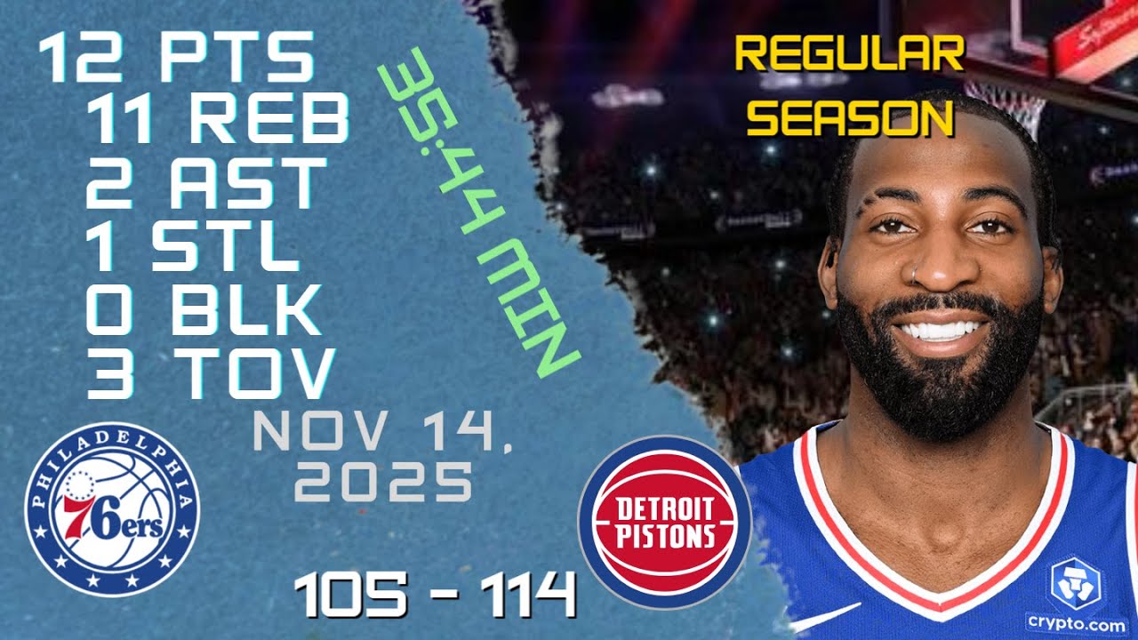 Андре Драммонд, игрок, все самые яркие моменты против «Пистонс» 14.11. Регулярный сезон НБА 2025 ...