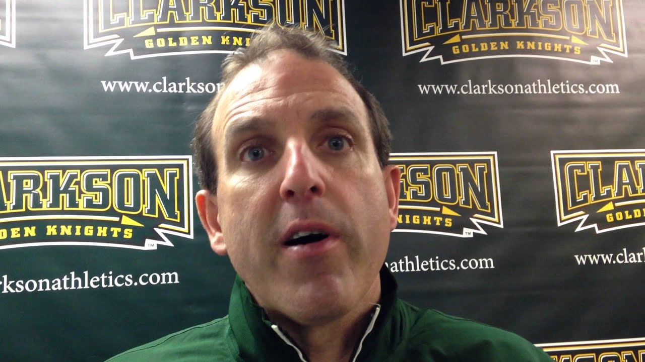 Clarkson coach Casey Jones on ECAC Hockey opening weekend YouTube