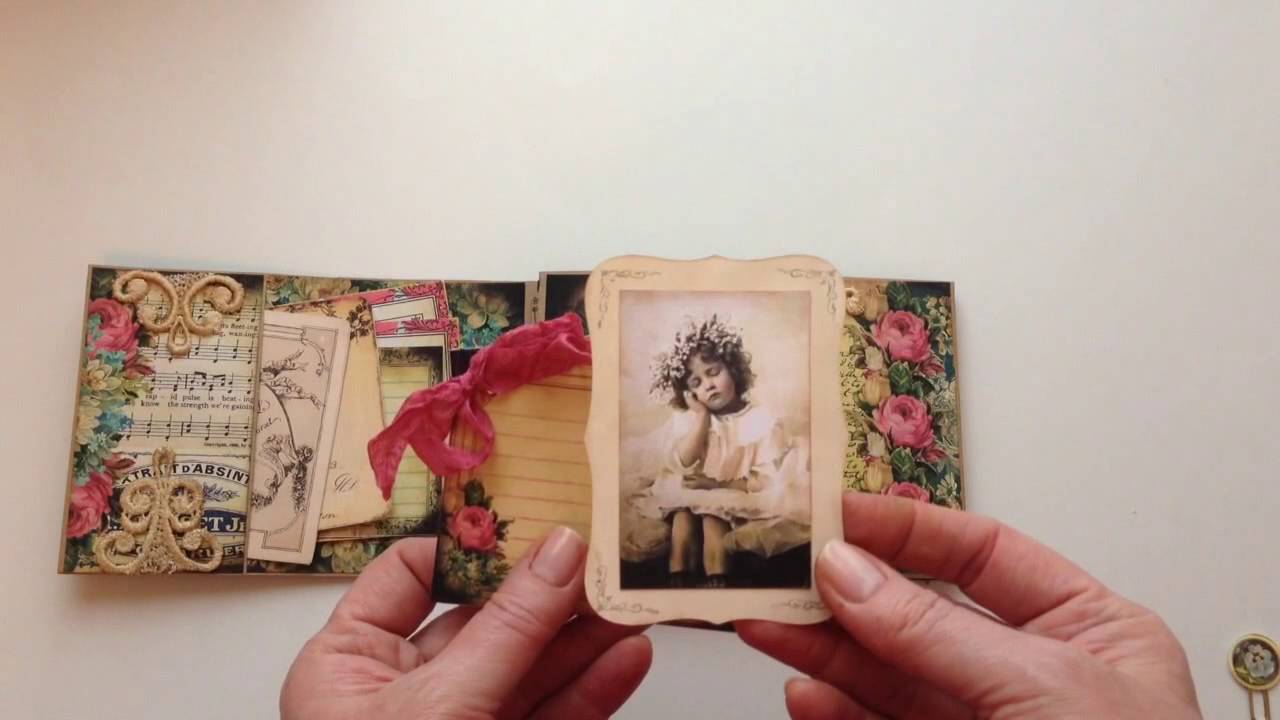 Vintage flip book - Tsunami Rose Designs DT project - YouTube