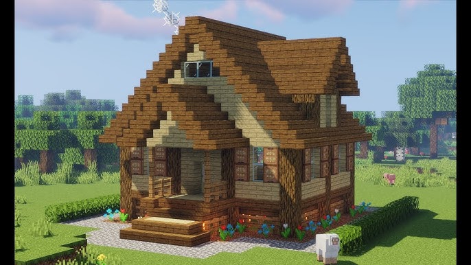 Casa de pedra fácil de fazer no Minecraft #minecraftbrasil #minecraft