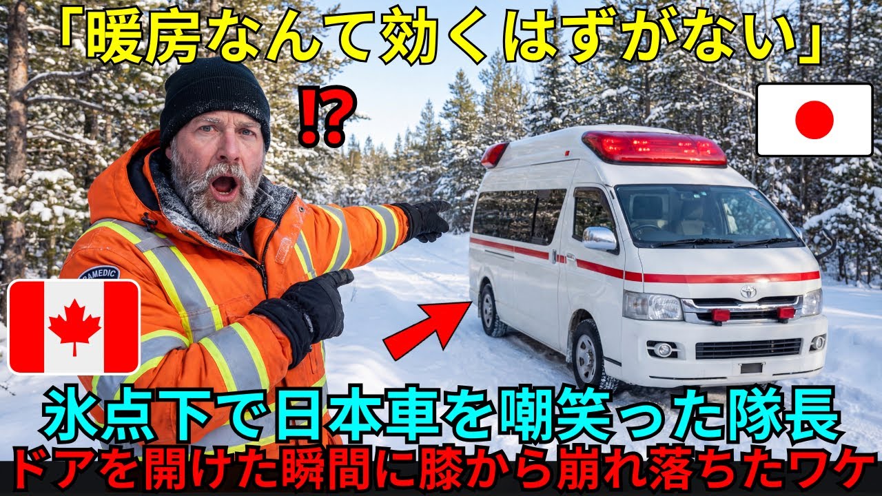 【海外の反応】「患者室の暖房が追いつくはずがない」カナダ極北のベテラン医師が日本の救急車の「気密性能」を疑問視！だが猛吹雪の中での長時間搬送が、彼らの常識を覆す結果に！！