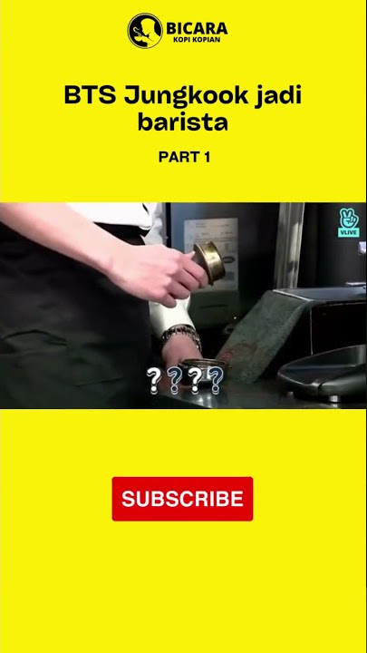 BTS Jungkook jadi barista kopi #part1