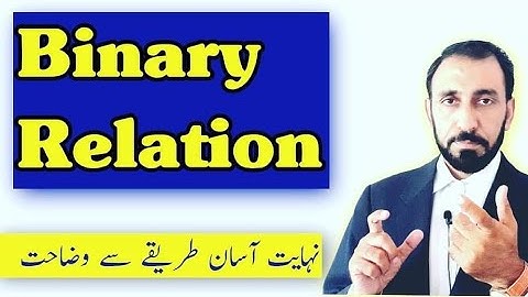 Binary Relation||Class.10th Maths||CH.#:5.