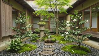 Relaxing Japanese Courtyard Garden Tours: Tsubo-niwa 🌿(4K)