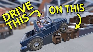 My new game is about driving a 4x4 in a Furniture Store