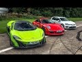 McLaren 675 vs 911 Carrera GTS vs Golf R - Top Gear: Drag Races