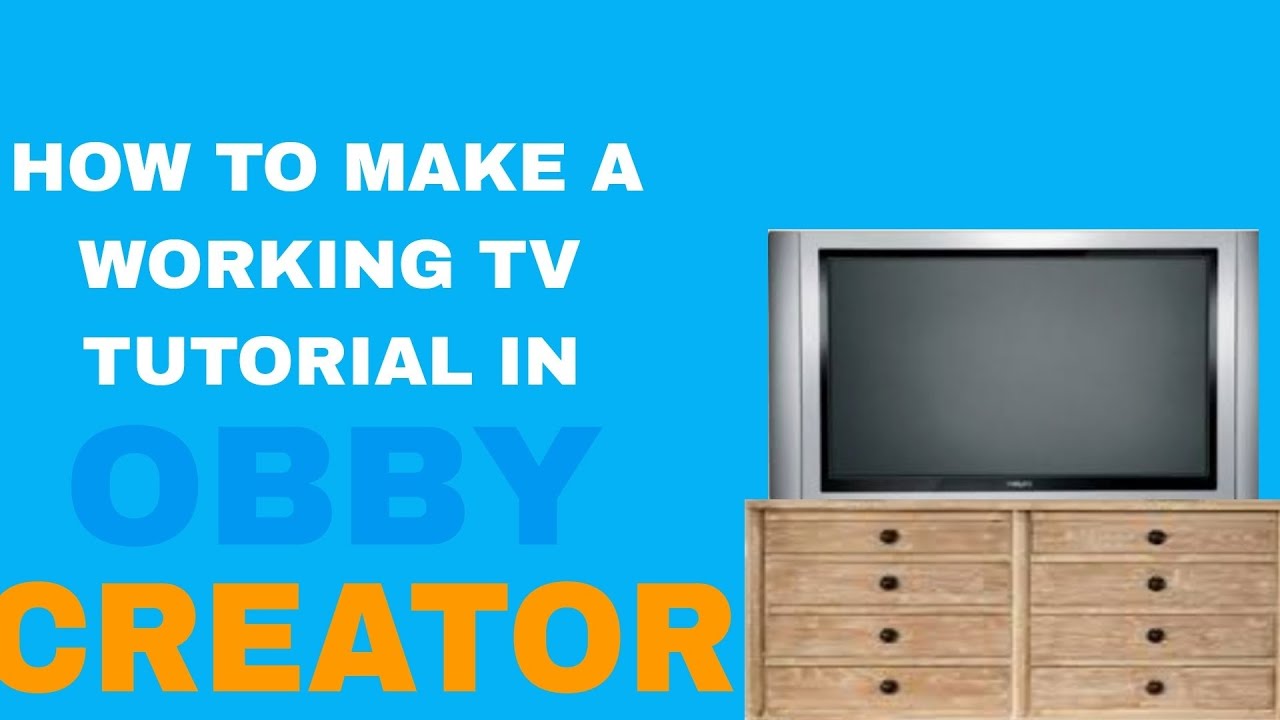 how to make a working TV in obby creator! YouTube