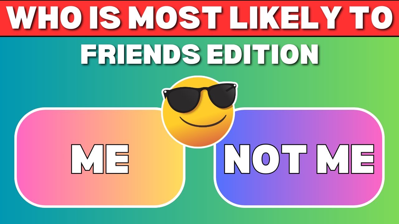 Who Is Most Likely To? 😂 Friends Edition | Fun Group Quiz Game