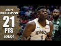 Zion Williamson records double-double in Celtics vs. Pelicans | 2019-20 NBA Highlights