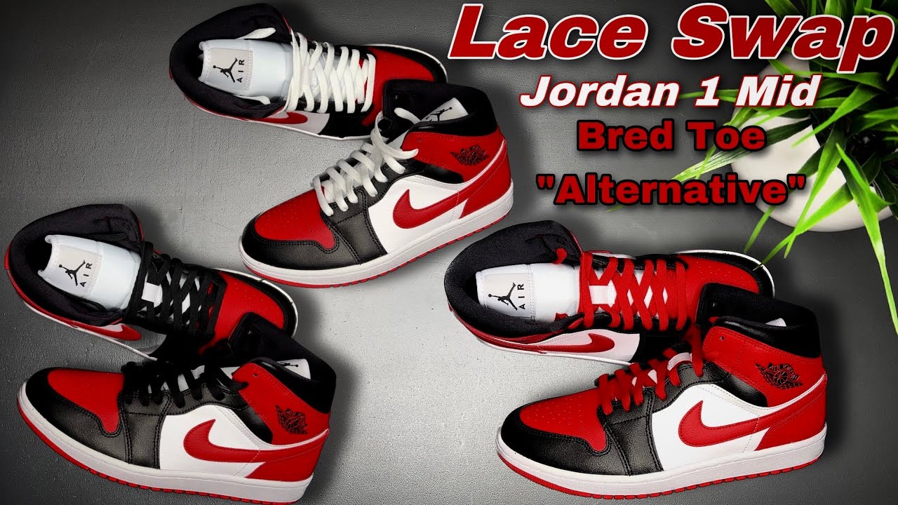 jordan 1 bred white laces