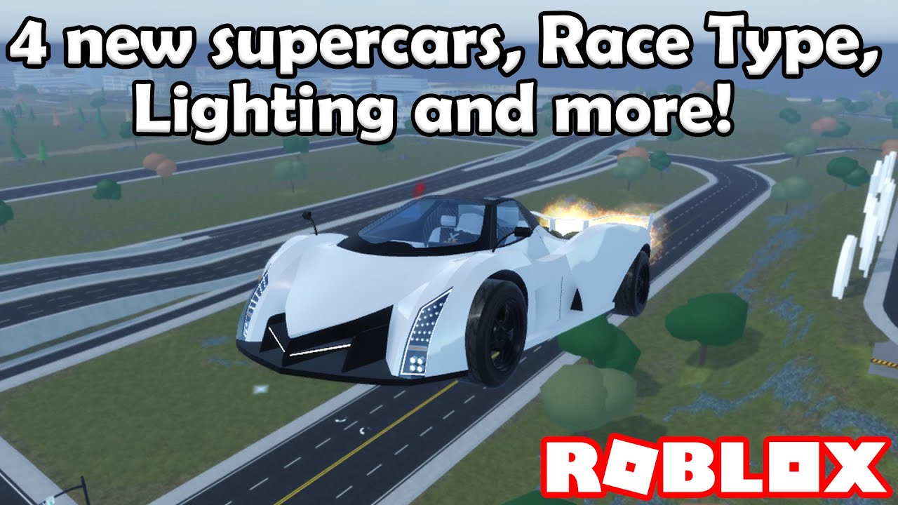 Huge Vehicle Simulator Update 4 New Supercars Race Type Lighting Dealerships And More Roblox Youtube - roblox vehicle simulator fastest drag car possible