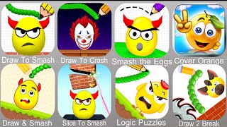 Draw To Smash,Smash the Eggs,Slice To Smash,Draw & Smash,Draw to Crash,Logic Puzzles,Cover Orange screenshot 4