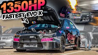 1350HP Evo X vs INSANE Stick Class + 1400HP Evo 8 (The FASTEST Evo X in the World)