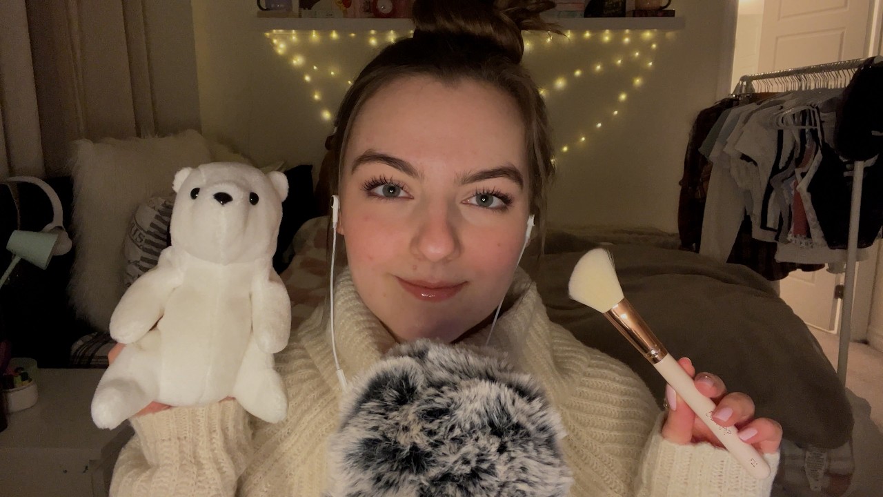 ASMR | Soft triggers for the coziest sleep (plushie scratching, mic brushing & more)
