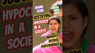 Manda's statement regarding societal hypocrisy in the Manipuri film Nangna Mama Oibiyu #manipurifilm