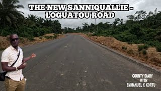 THE NEW SANNIQUALLIE - LOGUATOU ROAD NIMBA COUNTY LIBERIA & IVORY COAST BORDER WEST AFRICA