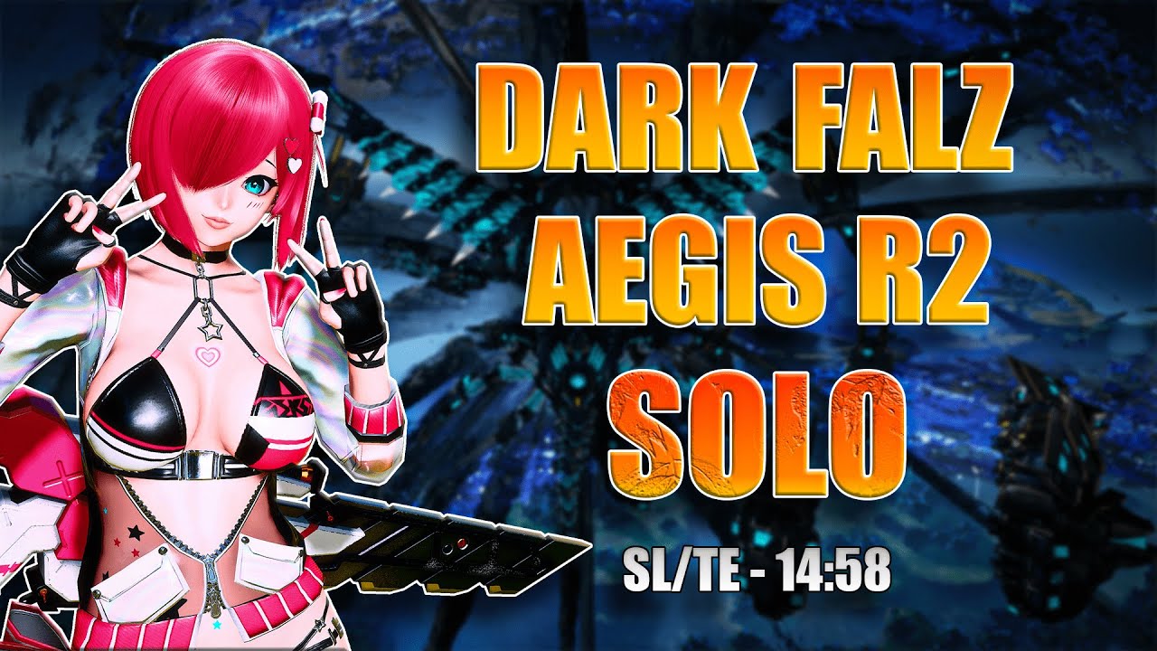 [PSO2:NGS] Dark Falz Aegis R2 SOLO - 14:58 SL/TE (Gunblade Only) - YouTube