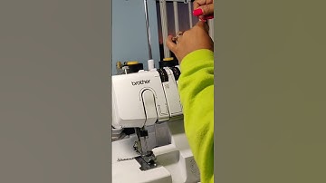 How to quickly change threads on a serger. #shorts #serger #brothersewing #sewingforbeginner