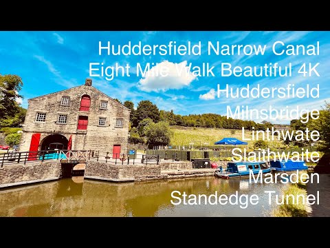 Atmospheric 8 Mile Huddersfield Narrow Canal Walk To Standedge Tunnel Marsden | 4K & 3D Audio 🎧