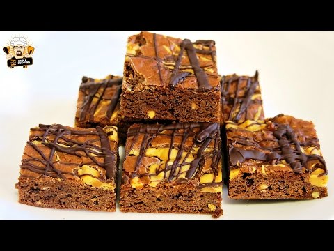 HOW TO MAKE PEANUT BUTTER BROWNIES