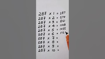 write the Table of 287 in 19 second only..#maths #mathshack #mathstricks ‎@study_care0 
