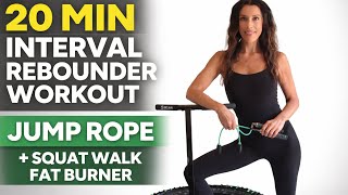 20 MIN de HIIT en trampolín + cuerda para saltar 🔥 Quema grasa RÁPIDO (¡Incluye sentadillas camin... screenshot 5